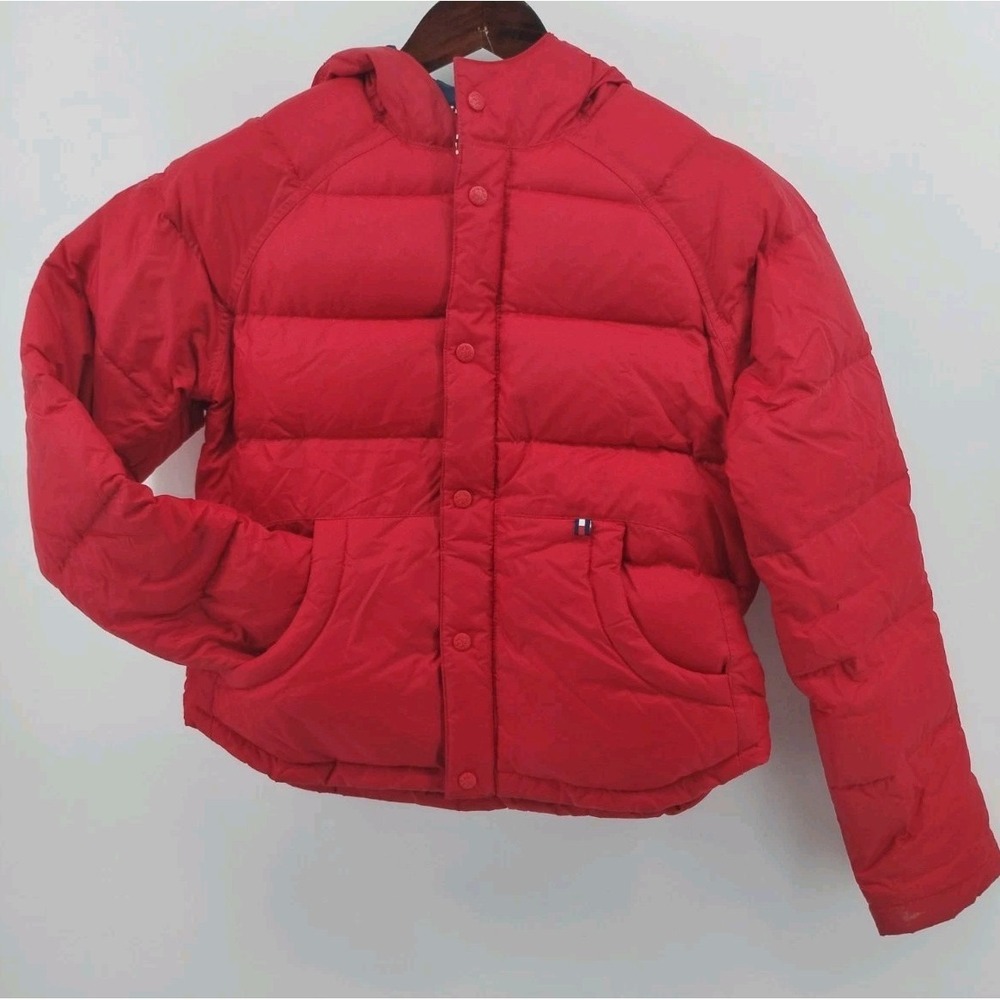 Tommy Jeans Goose Down Puffer Coat Women's Medium Vintage 1999 Hilfiger Y2k